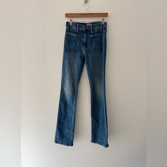 MOTHER Patch Pocket Insider Sneak Jeans in Caving In 26 - Picture 3 of 8